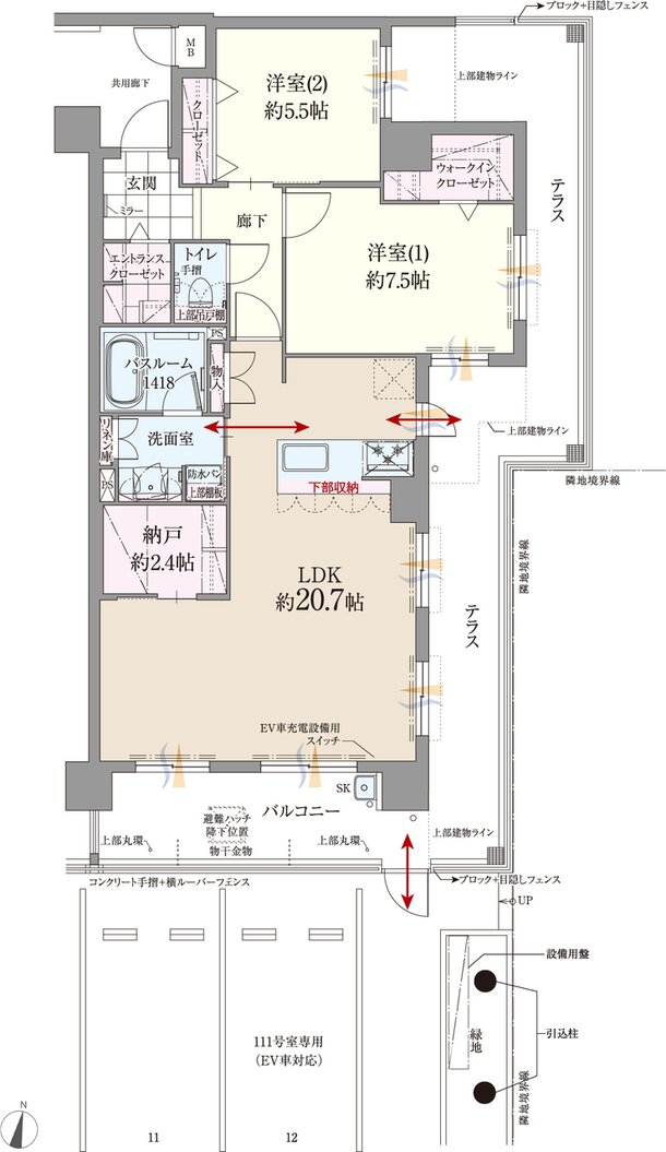 ファーネスト博多南駅グレイス 間取り J1 type（メニュー1）