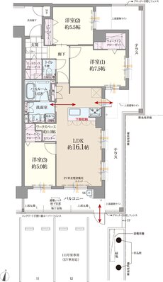 ファーネスト博多南駅グレイス 間取り J1 type（メニュー1）