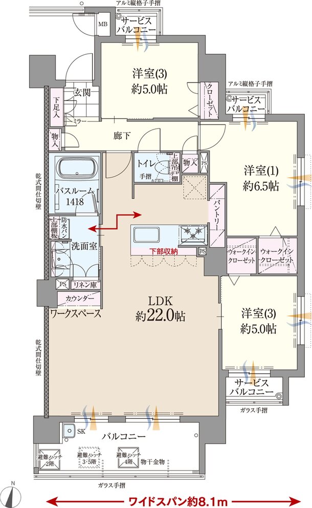 ファーネスト博多南駅グレイス 間取り L type（メニュー1）