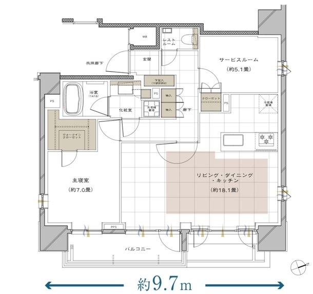 ピアース戸越公園レジデンス 間取り E type［MENU PLAN2］