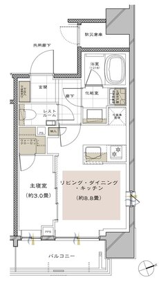 ピアース戸越公園レジデンス 間取り B 第一期二次