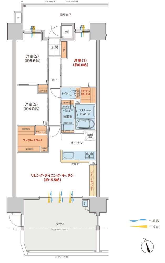 ヴェルディ・ステーションタワー天神川 間取り B1 type