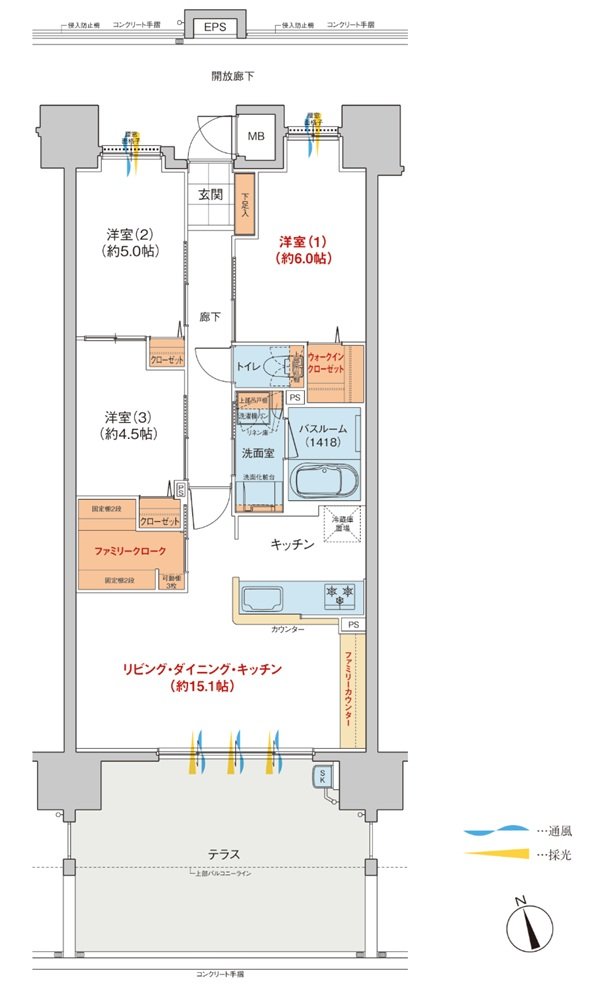 ヴェルディ・ステーションタワー天神川 間取り C1 type