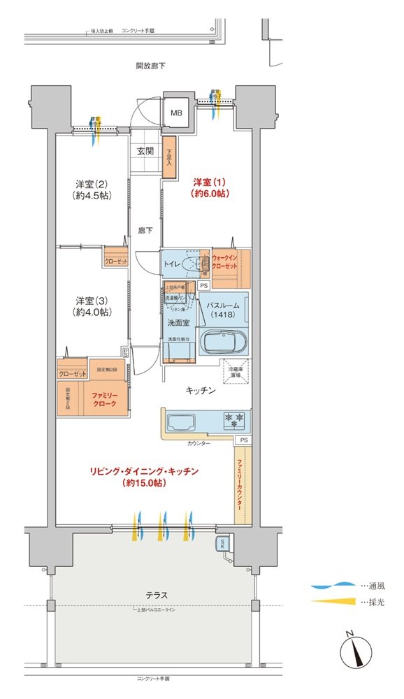 ヴェルディ・ステーションタワー天神川 間取り D1 type