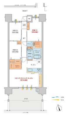 ヴェルディ・ステーションタワー天神川 間取り D1 type