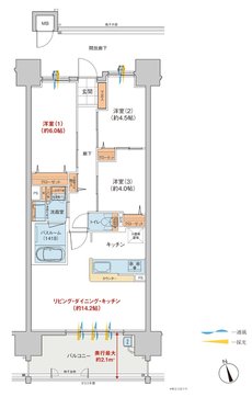 ヴェルディ・ステーションタワー天神川 間取り E type