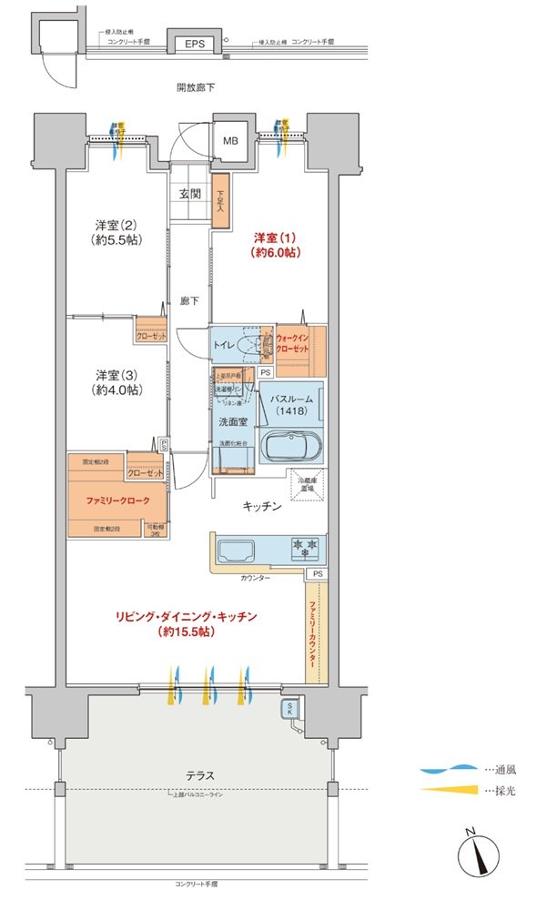 ヴェルディ・ステーションタワー天神川 間取り G1 type