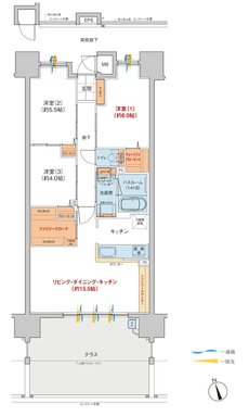 ヴェルディ・ステーションタワー天神川 間取り G1 type