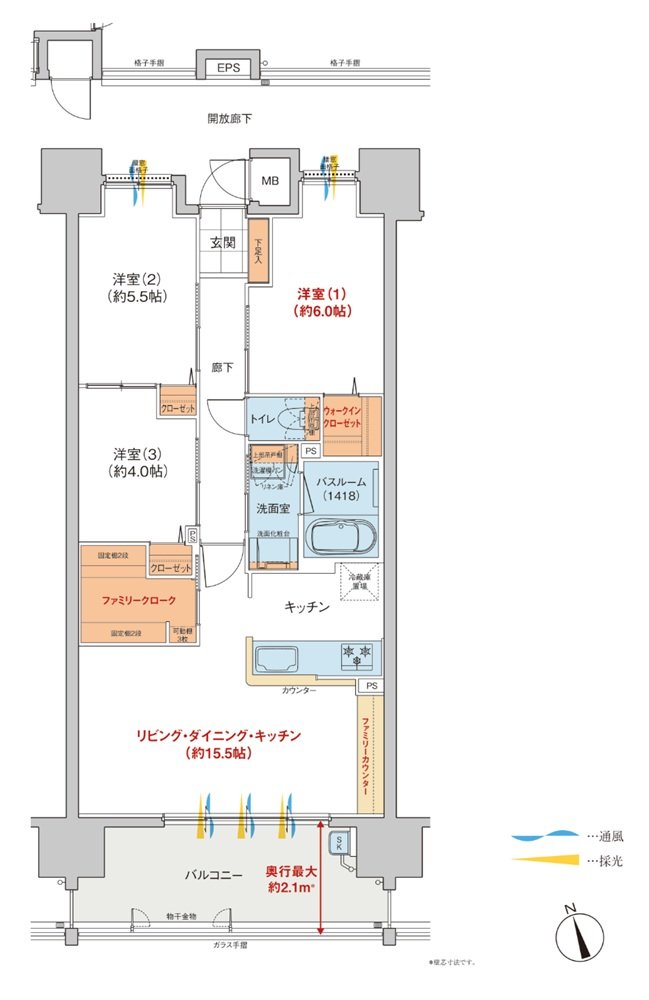 ヴェルディ・ステーションタワー天神川 間取り G type