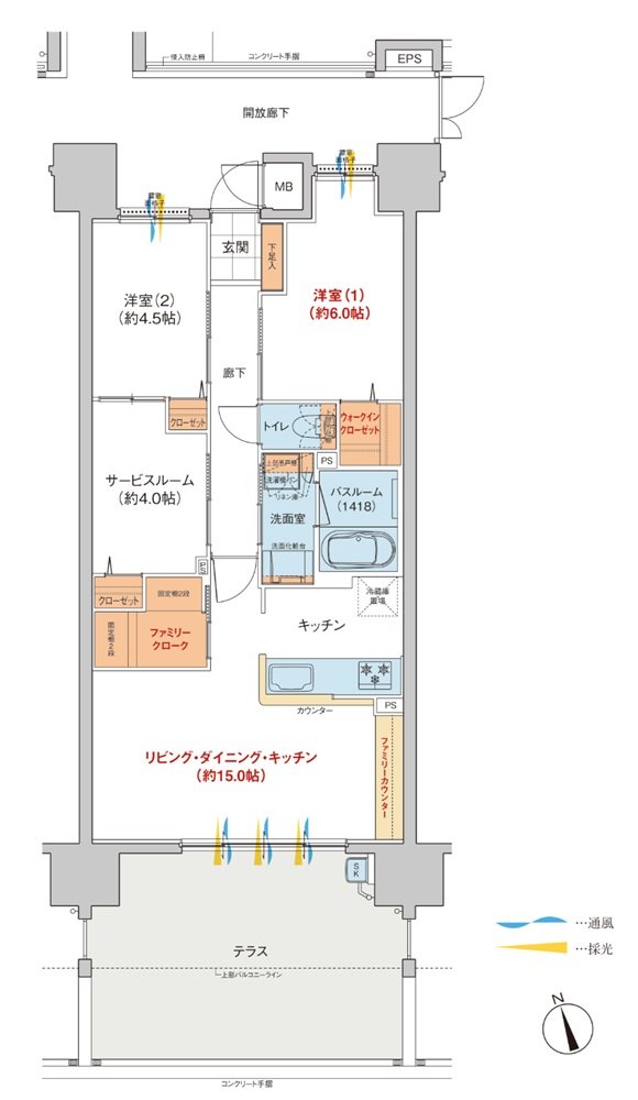 ヴェルディ・ステーションタワー天神川 間取り I1 type