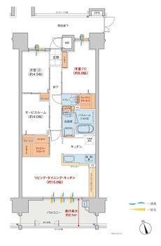ヴェルディ・ステーションタワー天神川 間取り I type
