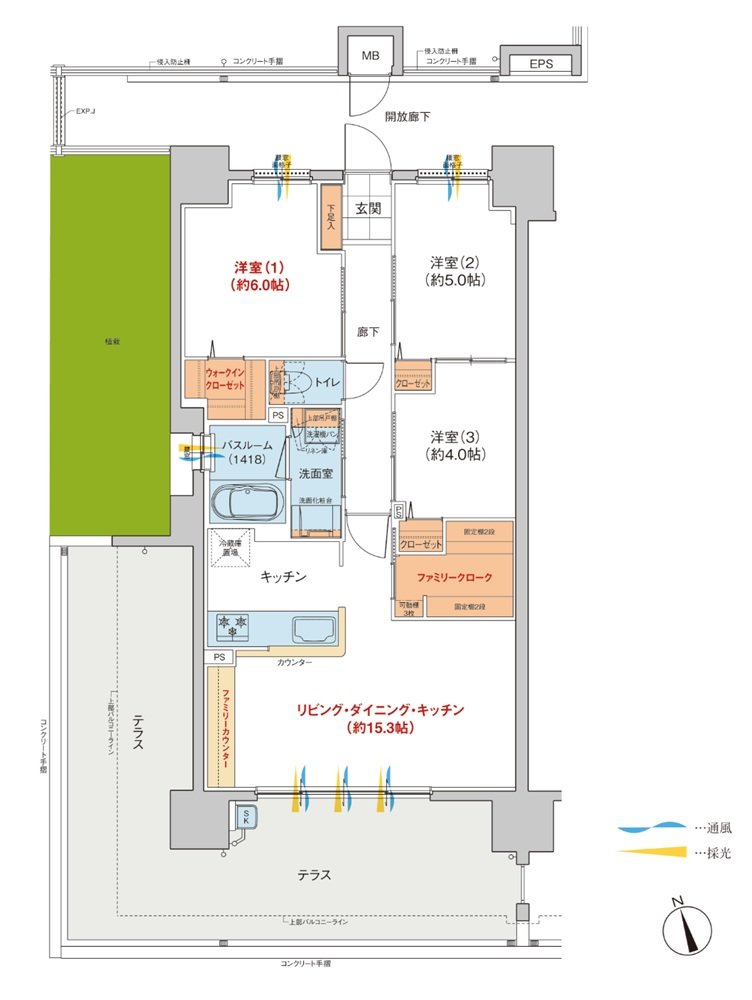 ヴェルディ・ステーションタワー天神川 間取り K1 type
