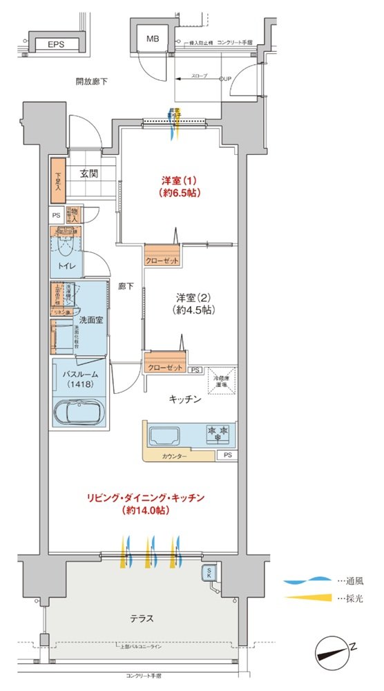 ヴェルディ・ステーションタワー天神川 間取り L1 type