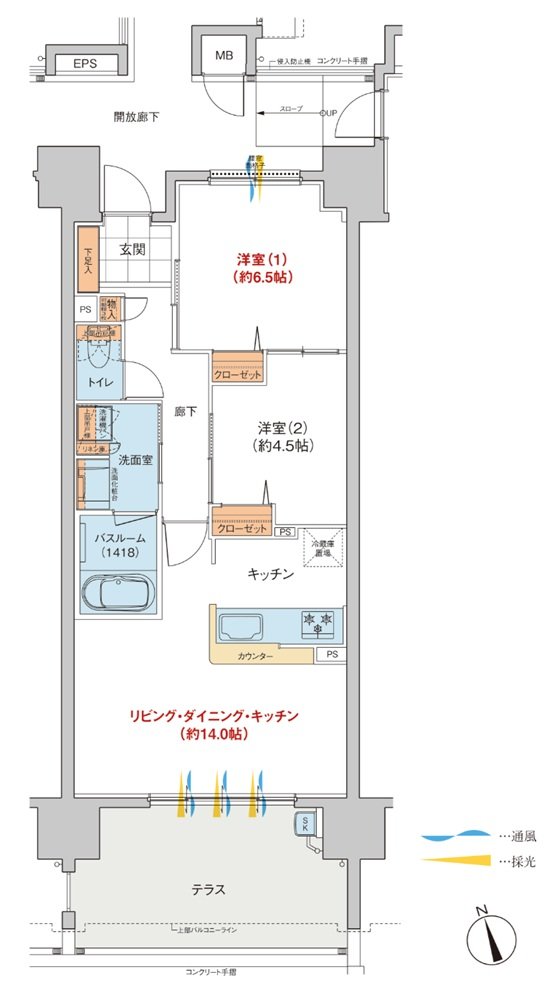 ヴェルディ・ステーションタワー天神川 間取り L1 type