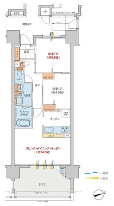 ヴェルディ・ステーションタワー天神川 間取り L1 type