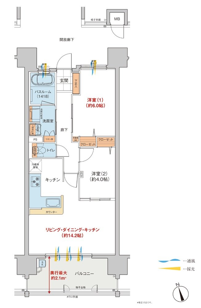 ヴェルディ・ステーションタワー天神川 間取り N type