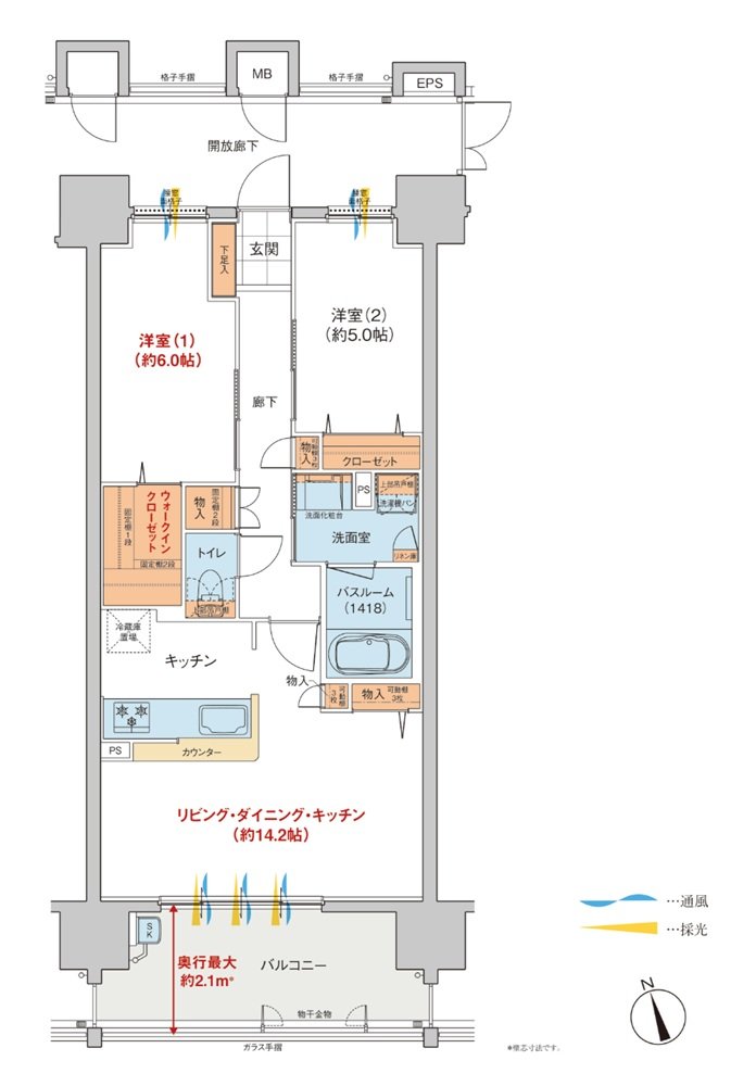 ヴェルディ・ステーションタワー天神川 間取り O type