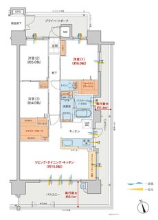 ヴェルディ・ステーションタワー天神川 間取り P type