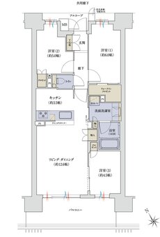 ジオ神戸相生町 間取り D type