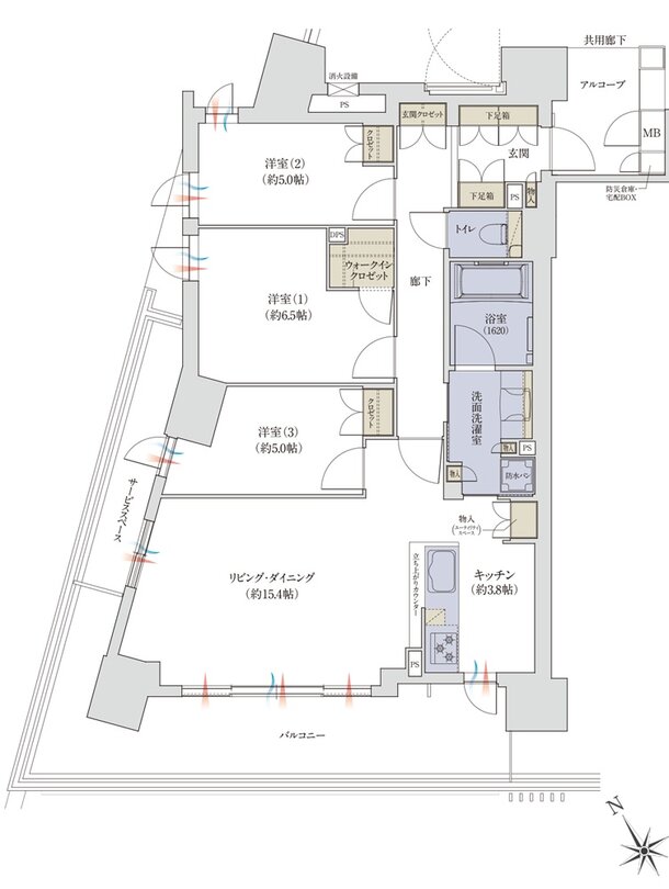 ジオ神戸相生町 間取り A type