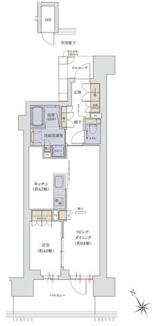 ジオ神戸相生町 間取り B type