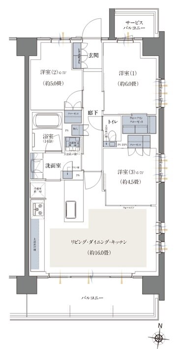 ビアレ北浦和 間取り N TYPE
