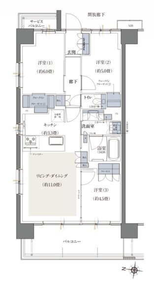 ビアレ北浦和 間取り A type