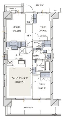ビアレ北浦和 間取り A type