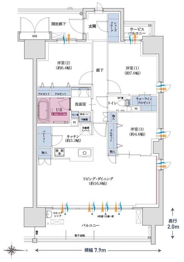 ポレスター吹上 間取り D type[MENUPLAN]