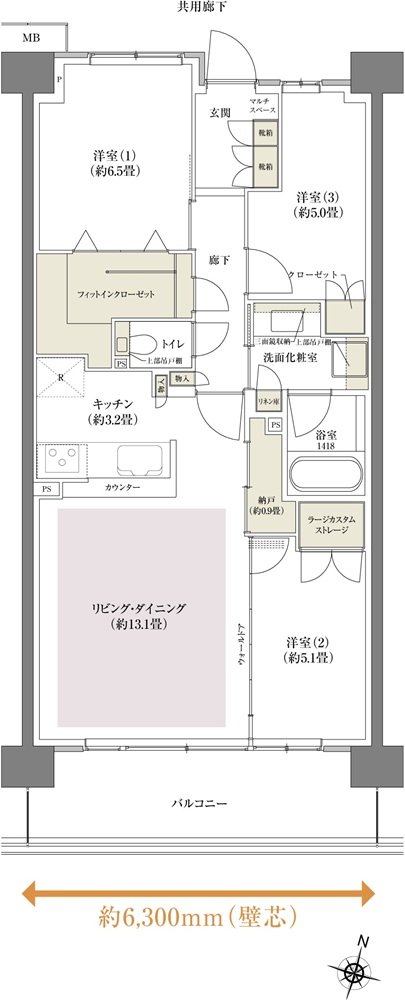 西千葉レジデンス アベニュー 間取り Fs type