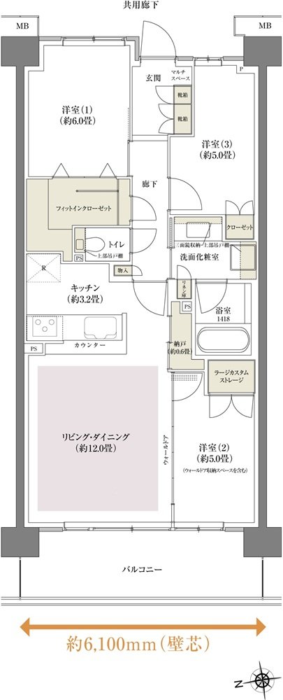 西千葉レジデンス アベニュー 間取り Cs type