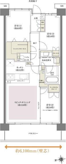 西千葉レジデンス アベニュー 間取り Cs type