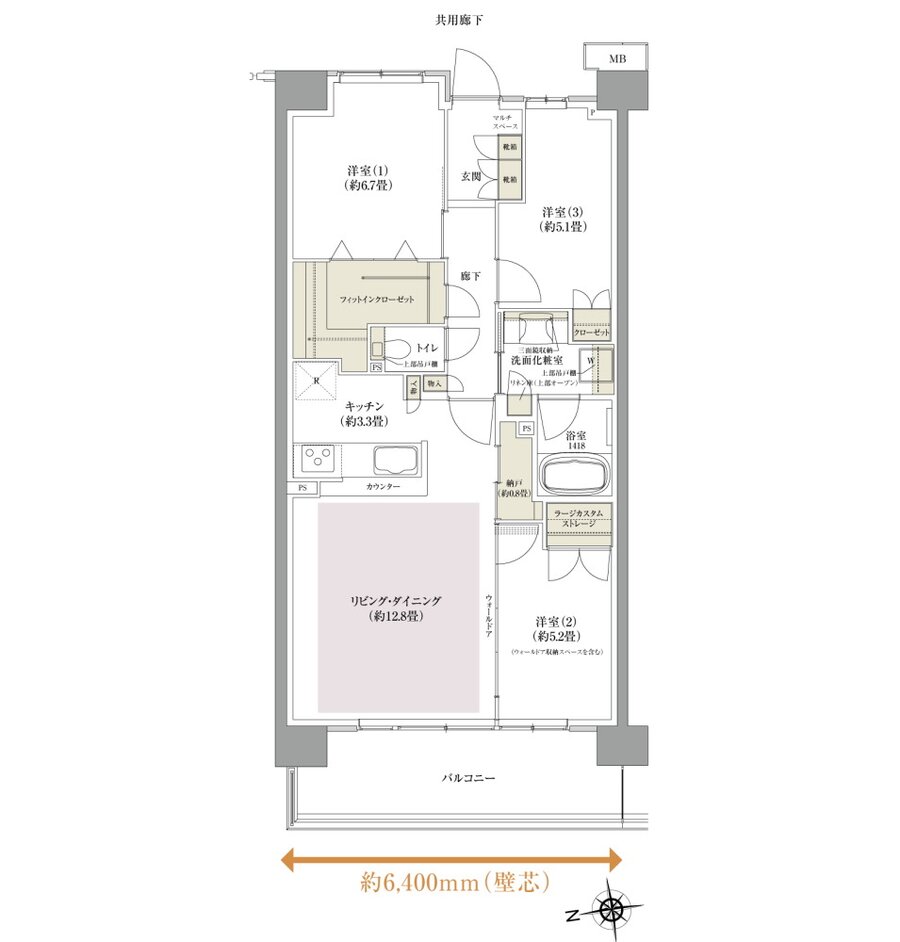 西千葉レジデンス アベニュー 間取り Es1 type