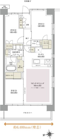 西千葉レジデンス アベニュー 間取り Ec1 type