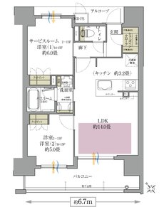 ワコーレ明石大久保駅前 間取り D type