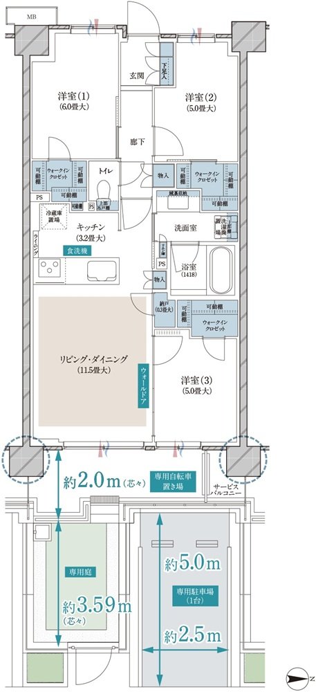 ブランズ大宮日進ビアレ 間取り Kg type