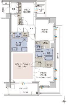 プラウド新丸子エアリーコート 間取り D type