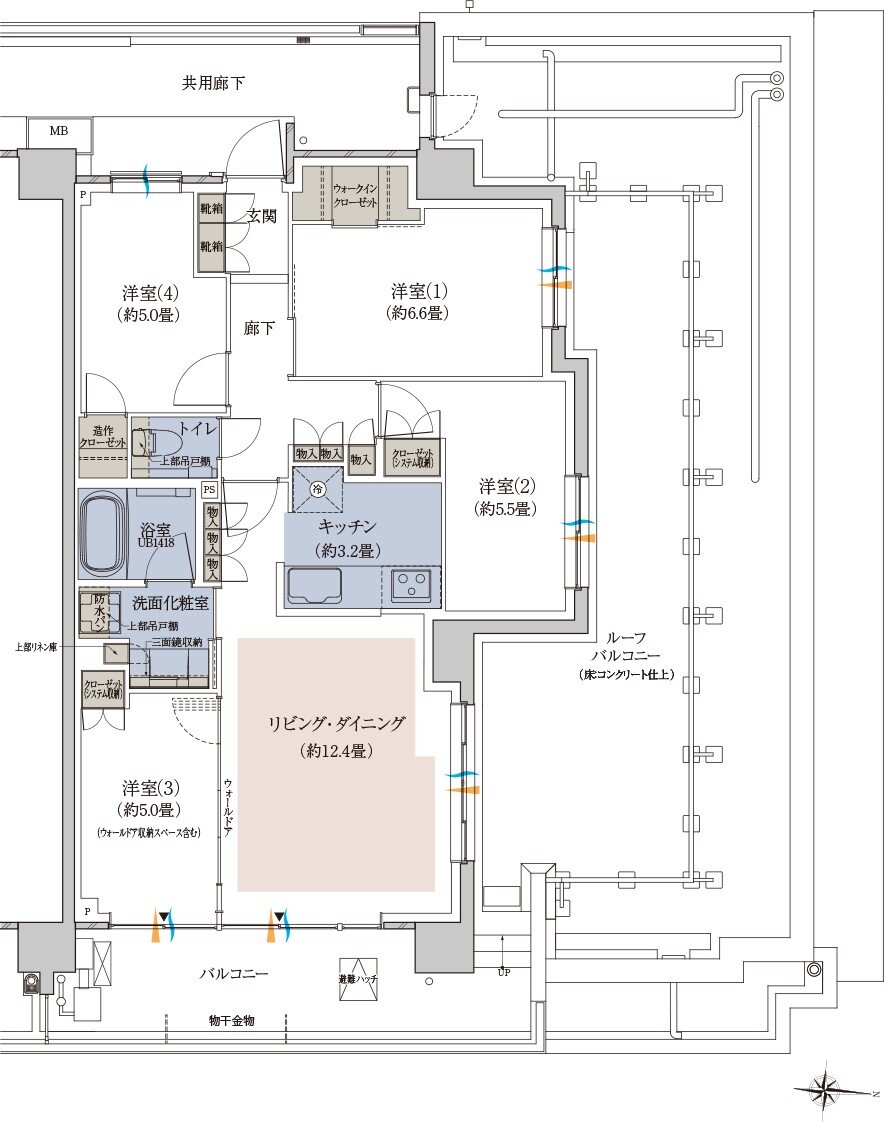 プラウド新丸子エアリーコート 間取り Lr type