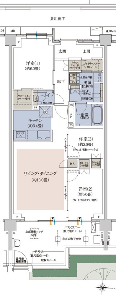 プラウド新丸子エアリーコート 間取り Gt type