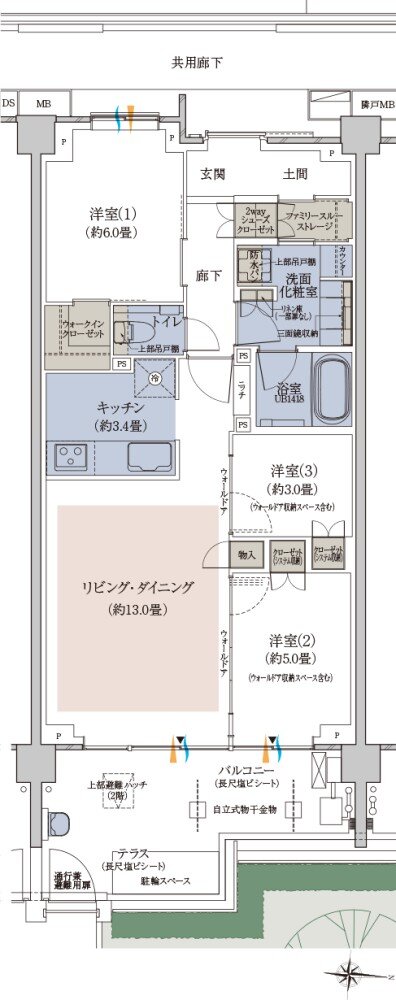 プラウド新丸子エアリーコート 間取り Gt type