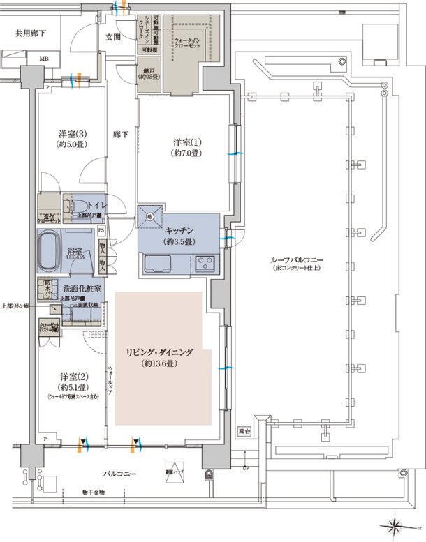 プラウド新丸子エアリーコート 間取り Mr type