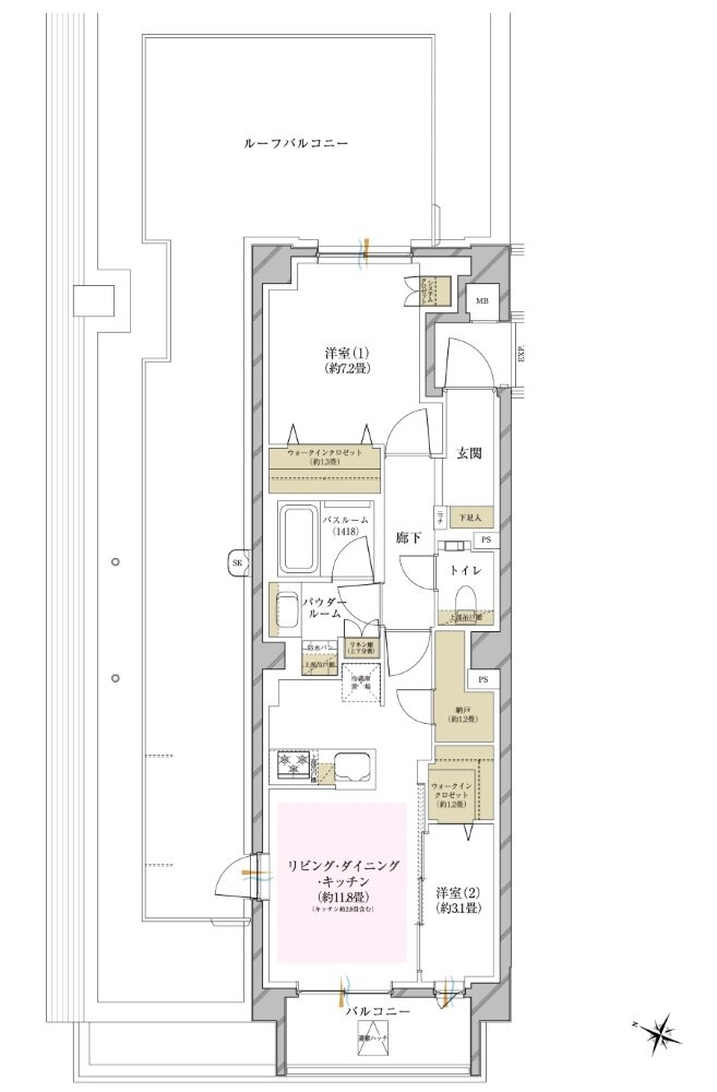 ヴェレーナ久が原 間取り Pr TYPE