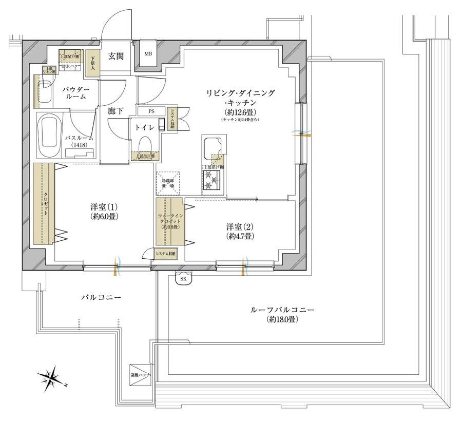 ヴェレーナ久が原 間取り Or TYPE