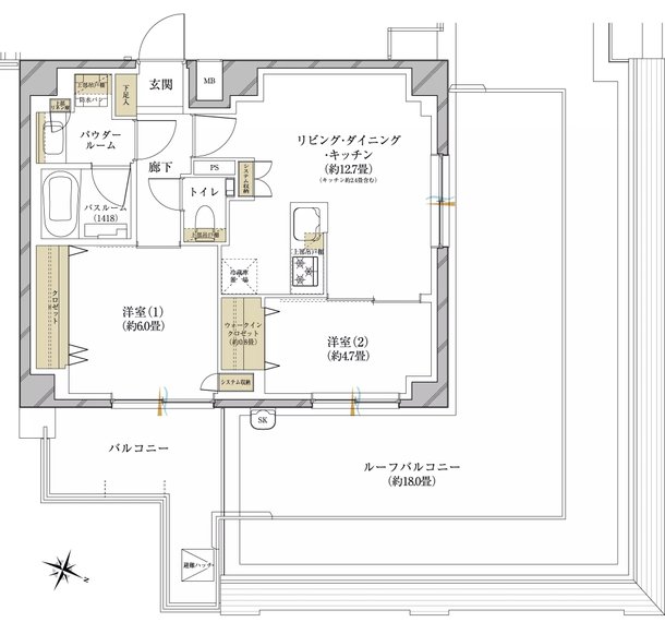 ヴェレーナ久が原 間取り Or TYPE