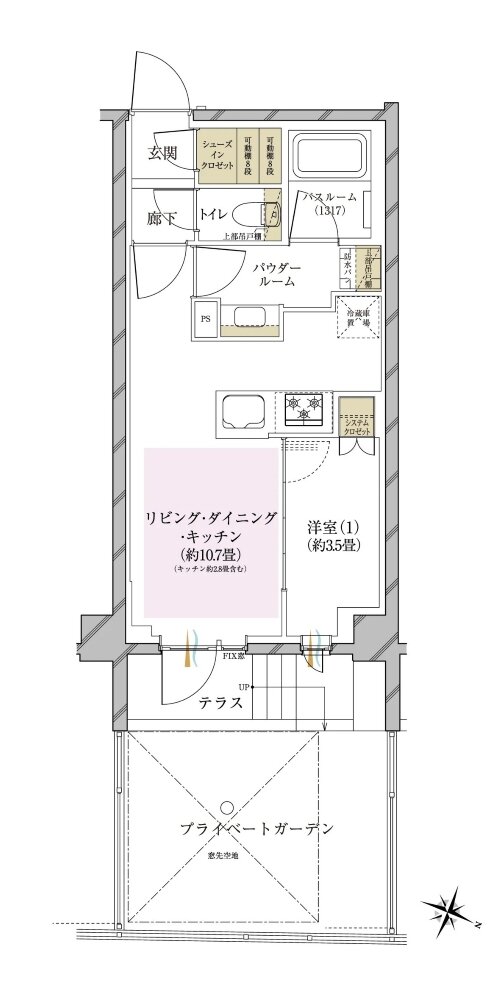 ヴェレーナ久が原 間取り H2g TYPE ※第1期1次