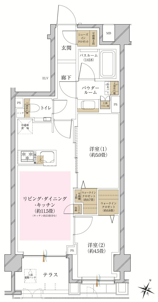 ヴェレーナ久が原 間取り Et TYPE ※第1期1次