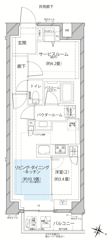 ヴェレーナ久が原 間取り K1 TYPE ※第1期1次