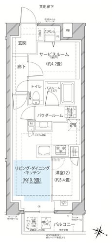 ヴェレーナ久が原 間取り K1 TYPE ※第1期1次