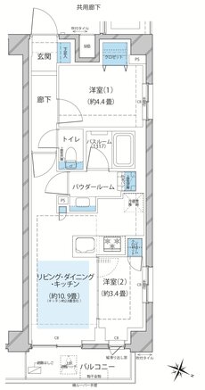 ヴェレーナ久が原 間取り K3 TYPE ※第1期1次