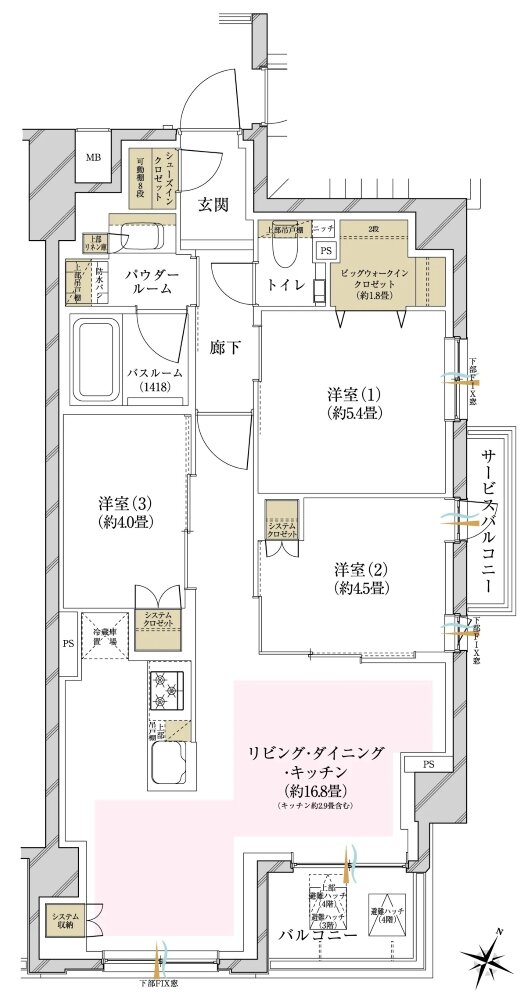 ヴェレーナ久が原 間取り G TYPE ※第1期1次